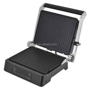 Grill de contact professionnel AOJA 1800W avec <span class=keywords><strong>menu</strong></span> intelligent, affichage numérique, système de charnières flottantes, ouverture à 90/180 degrés et bac de récupération des graisses - Product Image 2