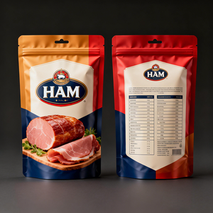 Bolsa <span class=keywords><strong>de</strong></span> plástico impresa personalizada con cierre trasero para envasado <span class=keywords><strong>de</strong></span> mariscos, carne congelada, jamón asado, bolsa para jamón - Product Image 3