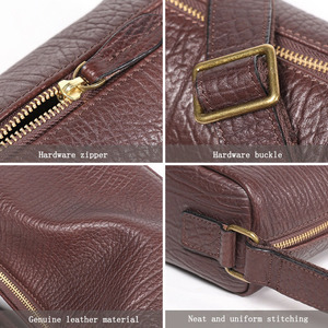 Nuevo Bolso Cuadrado Mini de Moda Estilo Coreano, Bolso Bandolera Horizontal de Cuero Genuino de Vaca de Primera Capa al por Mayor - Product Image 4