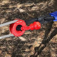 KING-PRO 45000 Lbs Aluminum Alloy Winch Snatch Recovery Ring ATV/UTV/SUV/Truck Off-Road Emergency Tool Soft Shackle Pulley