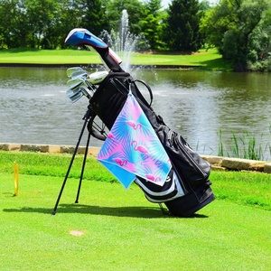 Suministro de fabricantes de toallas de gofres PET de microfibra de color sólido personalizado para uso manual de golf y cocina - Product Image 3