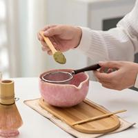 Ensemble de bols à matcha Japandi dans un coffret en cuir avec plateau - Cadeau d'affaires pour les fêtes, souvenir de mariage ou d'anniversaire, portable