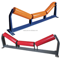 Nouveaux rouleaux de convoyeur en acier au carbone lisses et durables pour usage agricole avec bord en caoutchouc pour convoyeur à bande