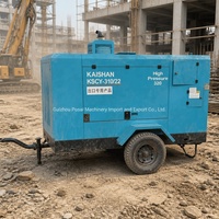 Compresseur à vis diesel Kaishan KSCY-310/22 refroidi par air, lubrifié, pour l'exploitation minière et la pierrierie avec air haute pression