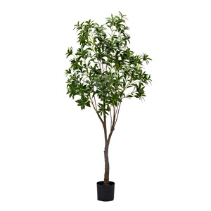 Árboles Bonsái Artificiales de Pieris Japonica, Decoración Navideña para Interiores y Exteriores, Hojas Verdes de PE, Hierba Artificial, Flores para <span class=keywords><strong>Bodas</strong></span> - Product Image 6