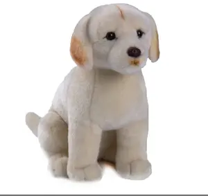 Labrador Retriever Stuffed Dog Simulação Animal-Realista & Lifelike Macio Handmade Sittin Dog Plush Toy Puppy