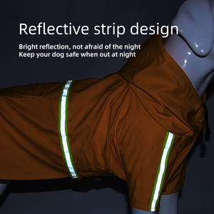 <span class=keywords><strong>Prix</strong></span> d'usine – Imperméable classique rayé en PU à capuche pour chien, idéal pour les jours de pluie et les promenades en extérieur - Product Image 4