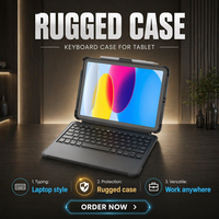 Keyboard Berkabel Tipe-C untuk iPad Generasi ke-10 (Kompatibel dengan 10.9'') Plug & Play