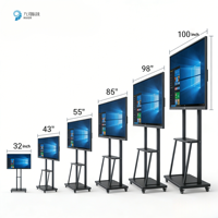 Tableau numérique interactif intelligent 4K HD, écran multi-touch, salle de réunion, éducation, tableaux interactifs à vendre