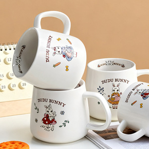 Dudu Bunny <b>Ceramic</b> Mug 301-400ml Heat Resistant Office Coffee <b>Cup</b> For Girls Gift - Product Image 2