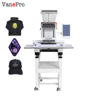 Machine à broder informatisée professionnelle pour casquettes plates et t-shirts avec moteur à engrenages à pompe pour usage domestique et usine de confection