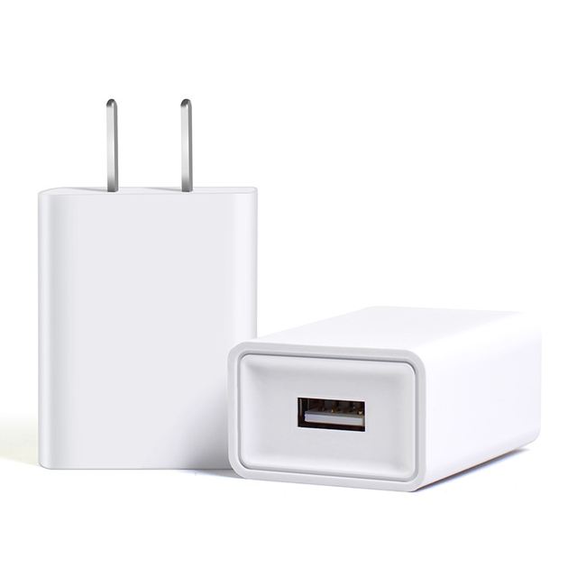 Usb Charger Power Adapter 5V 1A USB Charging Head US Plug 5V1A 1000ma Mobile Phone White OEM ABS 12v 2a Usb Wall Charger 5W 30g