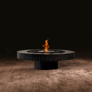 MEISU.CH Braciere BBQ Riscaldatore da Patio per Villa Campeggio Esterno <span class=keywords><strong>Inserto</strong></span> Indipendente Fornello <span class=keywords><strong>a</strong></span> Legna/<span class=keywords><strong>Gas</strong></span>/Alcool 1400mm Caminetto Rotondo - Product Image 1