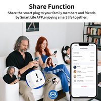 Enchufe Inteligente WiFi Estándar Universal de 16A, Resistente al Fuego, Portátil, Certificado por CE, ROHS y FCC, 1 Año de Garantía, Control por Aplicación Tuya Smart Life
