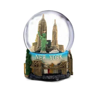 제국 주립 건물이있는 맞춤형 도시 눈덩이 뉴욕 기념품 스노우 글로즈