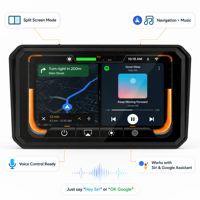 Bestsonic 1000nits Pantalla Táctil para Motocicleta de 6.25'' Compatible con Guantes, Navegación Car Play sin Distracciones para Conducción en Todo Clima