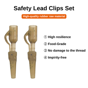 Clip de seguridad para plomos con goma en la cola y pasador de bloqueo, liberación ajustable del <span class=keywords><strong>plomo</strong></span>, accesorios para pesca de carpas - Product Image 1