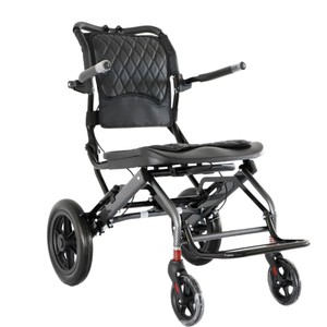 Silla de Ruedas Manual Ultraligera de Aleación de Aluminio con Neumáticos Sólidos Amortiguadores para Asistencia de Movilidad - Product Image 2