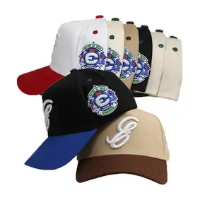HBA54时尚5面板弧形帽檐3D刺绣戈拉斯棒球帽男女通用男士k A框架定制标志棒球帽