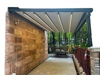 Structure d'ombrage moderne pour extérieur, avec auvent rétractable automatique et pliable, à structure en aluminium, pour villa, balcon, terrasse, jardin, patio et plage