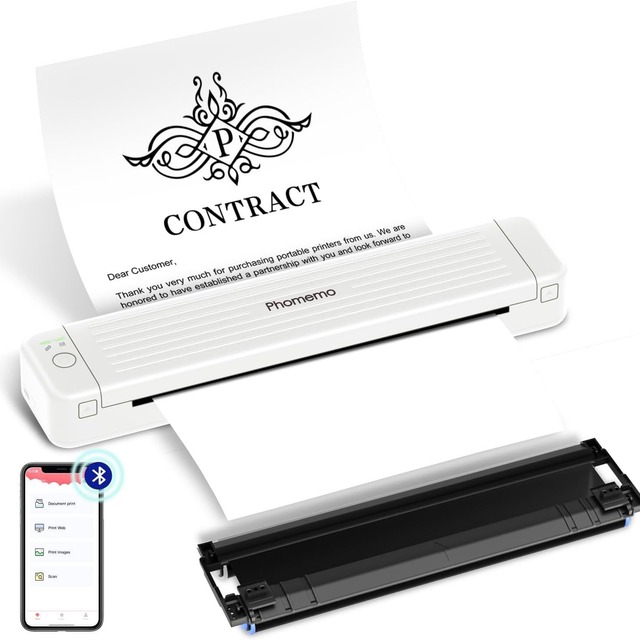 Portable Phomemo P831 A4 Paper Printer Inkless Wireless Thermal Transfer Printer 300 DPI A5 Letter