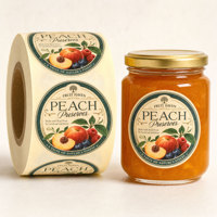 Étiquette autocollante pour boîte de fruits, résistante à l'eau, personnalisée, impression de marque, pour emballage de pots de confiture, conforme aux normes alimentaires