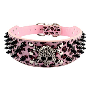 Moda Halloween PU 4 tamaños <span class=keywords><strong>7</strong></span> colores cuero lujo alta calidad mascota perro Collar - Product Image 6
