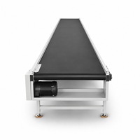 Système de convoyeur à bande en PVC pour entrepôt, manutention de colis, machine de convoyage à vitesse réglable, résistant au feu, durable, résistant à l'huile