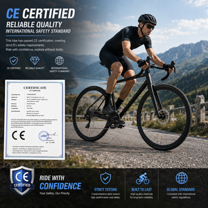 <span class=keywords><strong>Bicicleta</strong></span> de <span class=keywords><strong>Gravel</strong></span> 700C de 24 Velocidades, Cuadro de Aleación de Aluminio, Horquilla de <span class=keywords><strong>Carbono</strong></span>, Frenos de Disco Hidráulicos, 700x50C, <span class=keywords><strong>Bicicleta</strong></span> de Aventura, Venta al Por Mayor OEM - Product Image 5