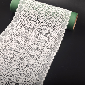 8386 # ren đàn hồi 23cm pháp Stretch ren TRIM lưới ren vải cho Phụ nữ ăn mặc đồ lót may mặc - Product Image 1