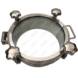 Sanitair Rvs Glas Top Gemonteerde Tank Putdeksel Met Pakking Mangat Hatch - Product Image 1