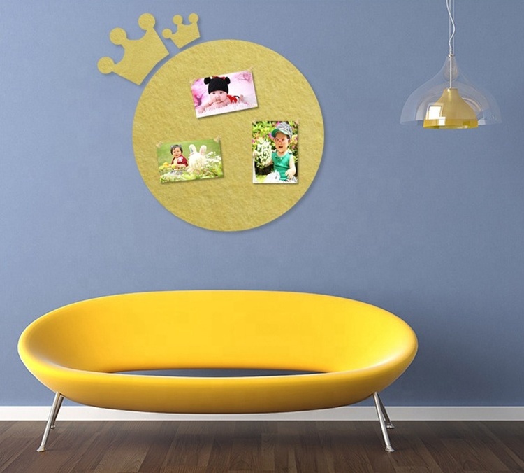 Оптовая продажа, войлочная доска для записей, декоративная доска для объявлений, круглая доска для объявлений