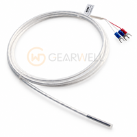 Sonde de température RTD série HUAF PT100, câble de 1 m, 2 m, 3 m, personnalisable, équipement électrique pour machines industrielles