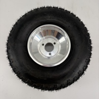 Juego de Ruedas de Goma 15x6.00-6 con Llanta, Neumáticos Todoterreno Resistentes al Desgaste para Carrito de Golf y UTV