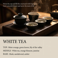 Diffuseur de parfum en roseau au thé blanc 80 ml avec bergamote, jasmin et bois de santal pour la décoration de chambre et de maison