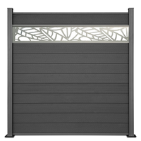 Panneaux de clôture composites en bois-plastique, clôture décorative pour jardin, mur de jardin, clôture d'intimité