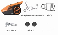 Casque de moto sans fil C800 HiFi BT 5.1 avec suppression du bruit, interphone et radio FM