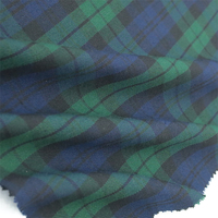 Tissu à carreaux 100 % polyester bleu-vert, idéal pour jupes plissées, costumes, pantalons et uniformes scolaires – Vente chaude