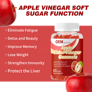 Gomitas de Vinagre de Sidra de Manzana Orgánicas Keto ACV con Vitaminas, Marca Privada OEM, Halal, para Adelgazar y Aplanar el Abdomen - Product Image 3