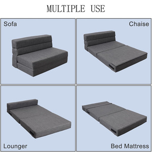 Colchón de Espuma Viscoelástica 5 en 1 Multiusos Convertible en <span class=keywords><strong>Cama</strong></span>, Sofá <span class=keywords><strong>Cama</strong></span> Plegable - Product Image 4