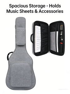 Sac de transport <span class=keywords><strong>pour</strong></span> <span class=keywords><strong>guitare</strong></span> personnalisé avec logo, housse rembourrée épaisse <span class=keywords><strong>pour</strong></span> <span class=keywords><strong>guitare</strong></span> acoustique 41 pouces, sac à dos <span class=keywords><strong>pour</strong></span> <span class=keywords><strong>guitare</strong></span> en toile imperméable avec poches - Product Image 3