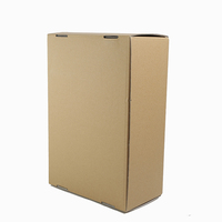 Boîte d'emballage en carton ondulé pliable personnalisée avec logo, en kraft et blanc, pour l'envoi postal, vert et jaune, vente en gros