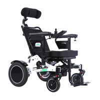 Nouveau fauteuil roulant électrique pliable et inclinable D17 léger et portable pour personnes à mobilité réduite, avec réglage de l'inclinaison