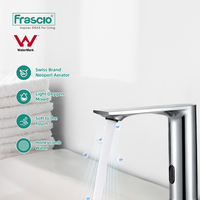 Robinet de lavabo infrarouge sans contact intelligent à capteur automatique en alliage de zinc de conception nouvelle Frascio, monotrou, pour hôpital et chambre à coucher