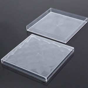 Boîte de rangement carrée en plastique acrylique conteneur PS <span class=keywords><strong>transparent</strong></span> avec couvercle alimentaire chocolat bonbons Biscuit pâtisserie faveur de <span class=keywords><strong>mariage</strong></span> étui cadeau - Product Image 6