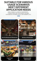 Congélateur Réfrigérateur Commercial à Refroidissement Direct pour Présentation de Fruits de Mer, Design à Niveaux, Idéal Supermarchés et Restaurants, Vente Directe Usine