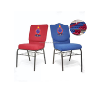 Silla Moderna de Aluminio para Sala de Estar, Apilable, Acolchada, con Tablero de Escritura Integrado, para Iglesia, Púlpito, Auditorio, Teatro, Directo de Fábrica