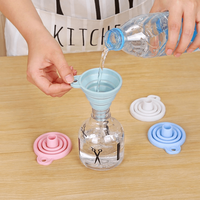 Entonnoir pliable en silicone de qualité alimentaire Mini entonnoir ABS de distribution de liquide ménager Outils de cuisine pour le sel et le sucre Sous-réservoir DIY