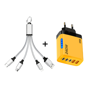 Cargador Rápido Universal de 240W con 5 Salidas y Juego de Cables USB Multi-Cabeza 3 en 1 con Llavero para Accesorios de Teléfono al por Mayor - Product Image 1