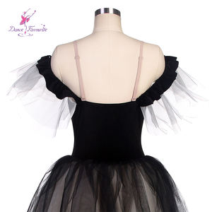 Черная длинная романтичная балетная танцевальная пышная пачка, трико, платья для девочек, Костюм Балерины 18439 - Product Image 6